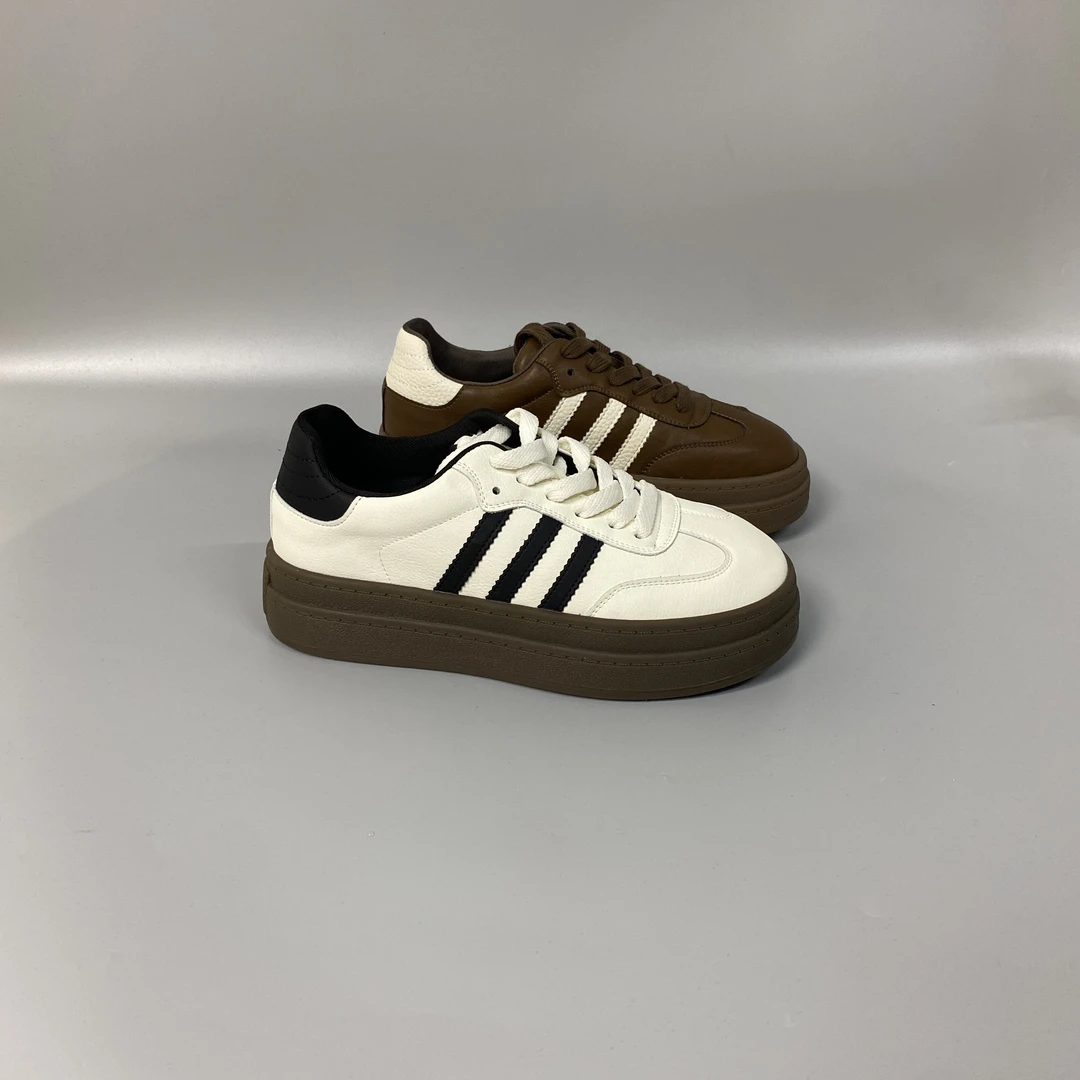 复古运动德训鞋舒适时尚百搭软底透气厚底拼色小众休闲鞋 335027