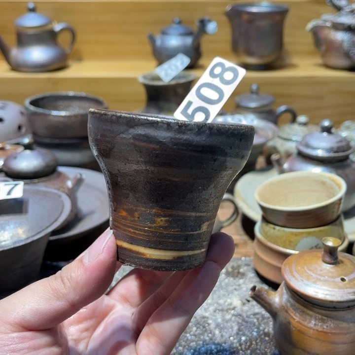 手工制作柴烧茶杯508