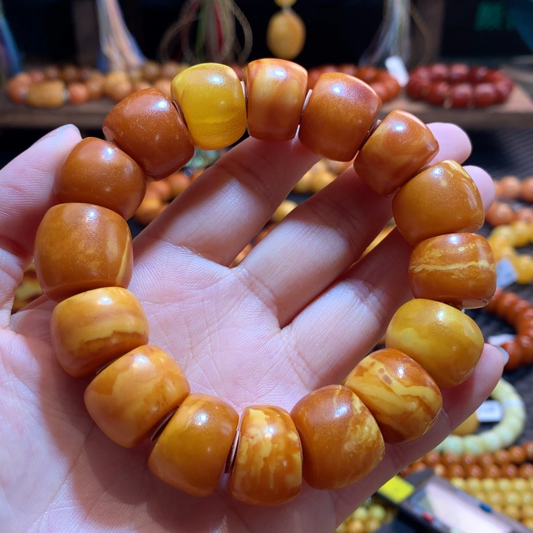 蜜蜡未镶嵌手串蜜蜡手串