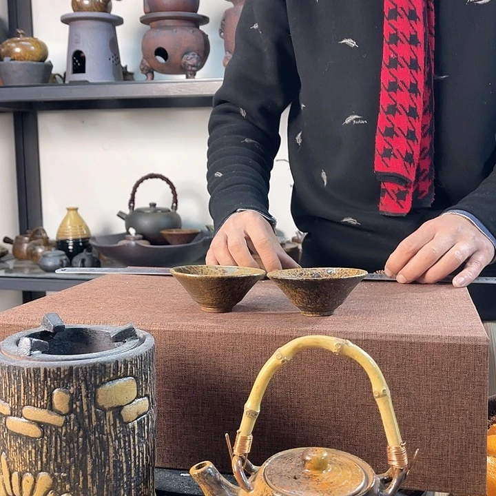 紫泥茶壶紫砂粗陶茶器
