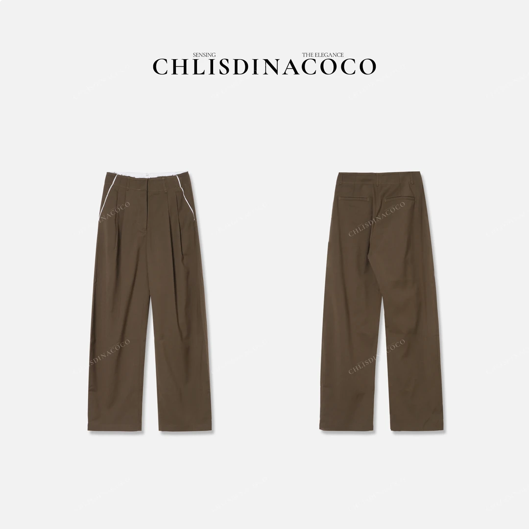 AREYiROW | 【繁花繽紛】撞色侧口袋阔腿裤C8L025CK251