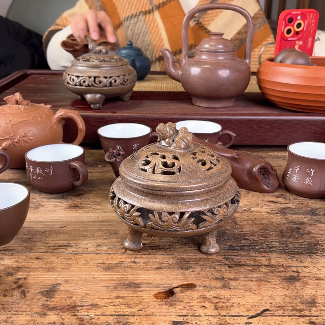 紫砂茶杯高*早期香炉