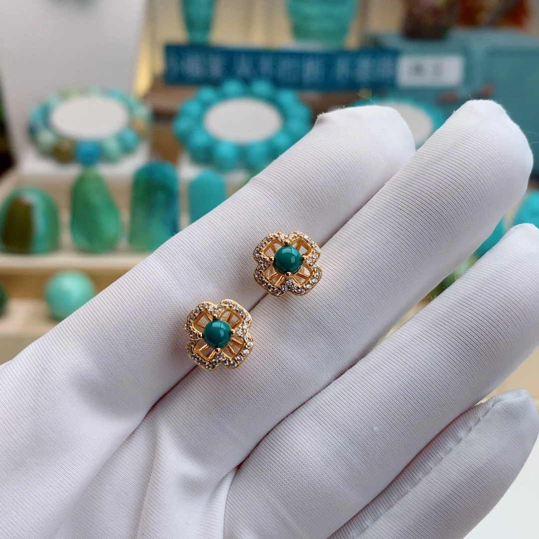 绿松石银S925镶嵌挂件