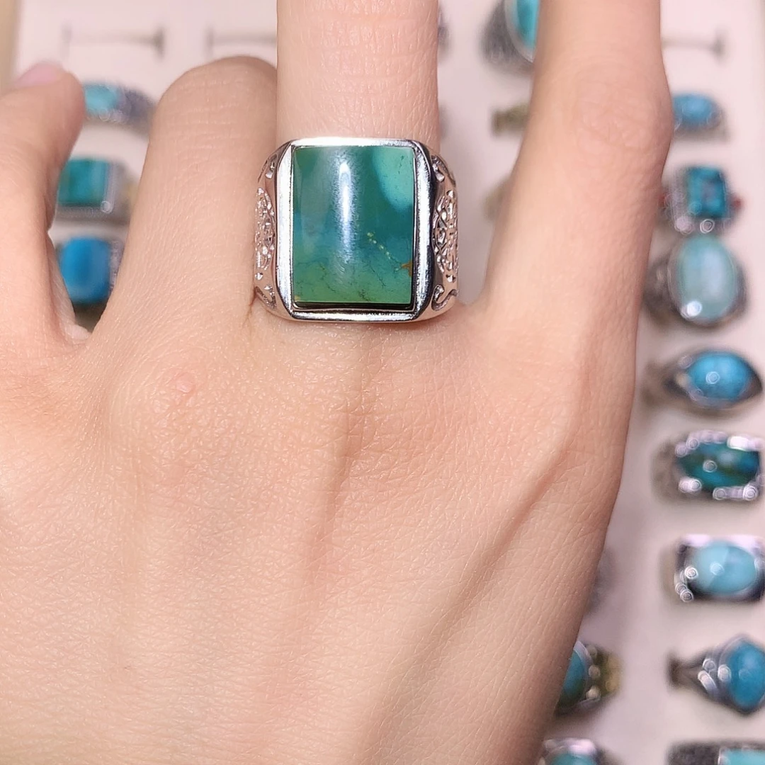 绿松石银S925镶嵌颈饰