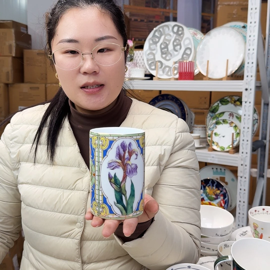 骨瓷马克杯420ml一只外贸尾单