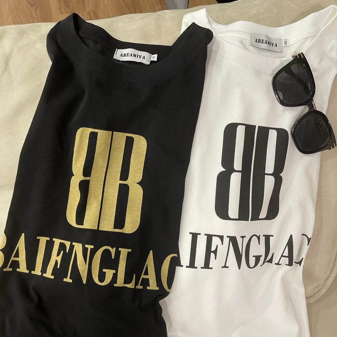 【巴黎女孩】夏季宽松大版型潮牌圆领短袖T恤CP262