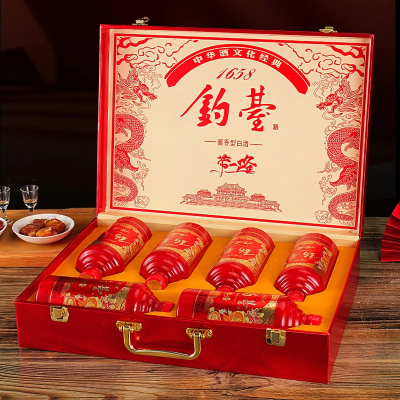 杏淮春钓台1658手提礼箱酱香型酒53度500ml*6瓶白酒