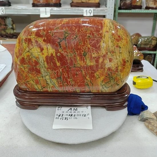 果***送石材乳源彩色石头摆件