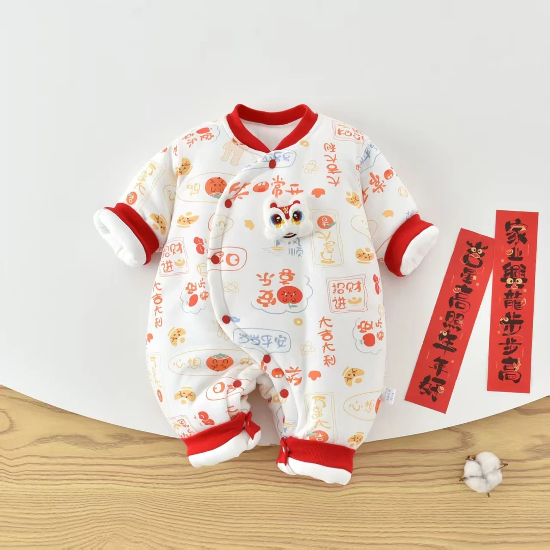 《蜡笔小舅推荐》婴幼儿新款加厚300克加棉连体