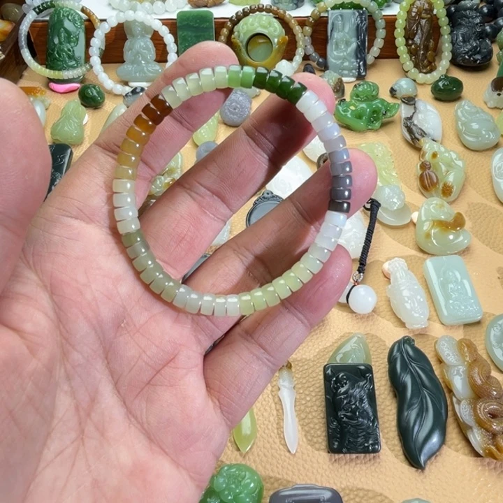 和田玉手链未镶嵌定制款