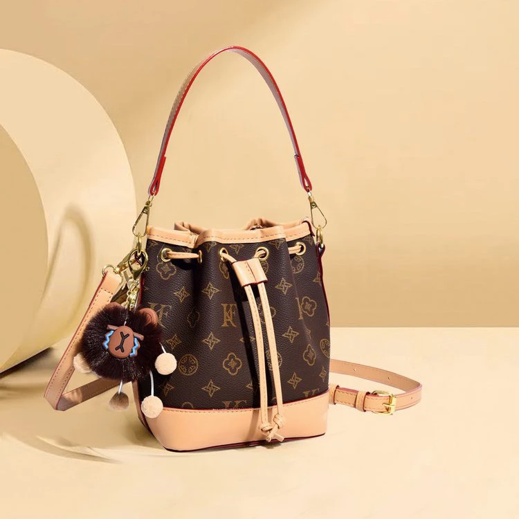 【乔治邦迪】时尚百搭高级感女士单肩斜挎手提抽绳水桶包