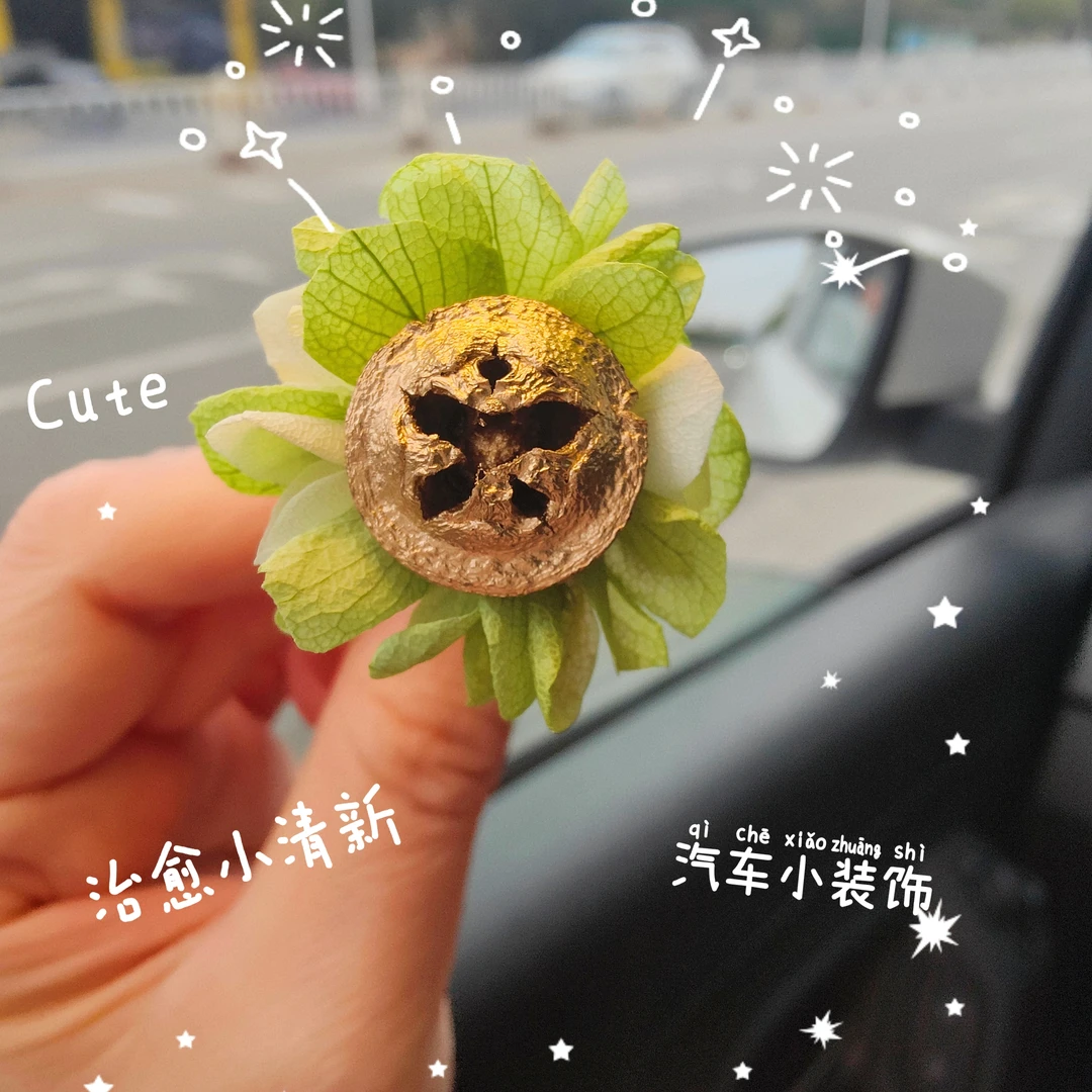 摆件车载出风口迷你永生花汽车装饰内饰花朵创意空调高档女生清新
