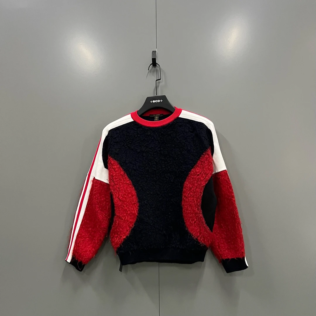95新 LouisVuitton/路易威登 yy 拼色抓绒羊毛卫衣 XS码204635