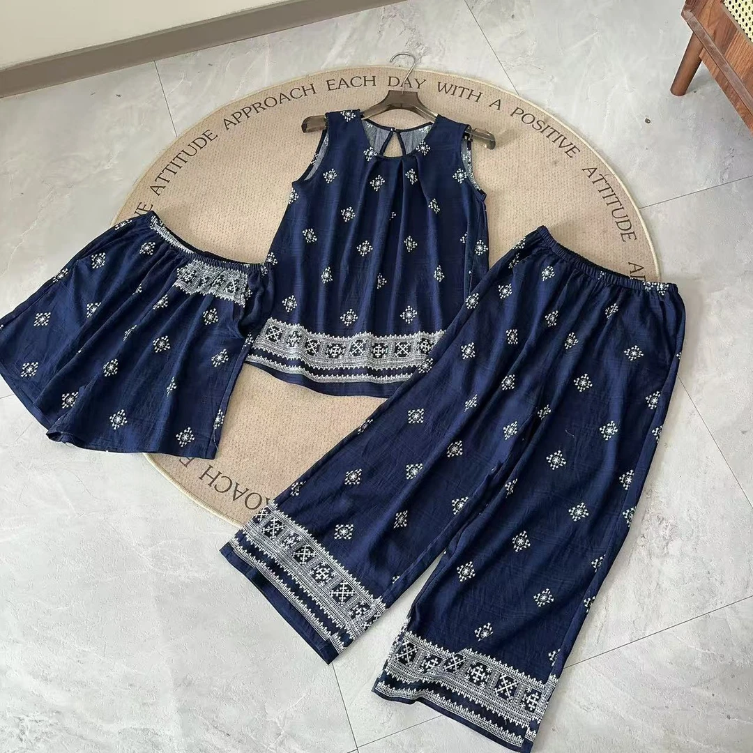 NXH-[休闲度假风]25年夏季新款波斯米亚风三件套GL-FC6512