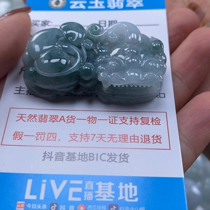 翡翠未镶嵌颈饰多人貔貅