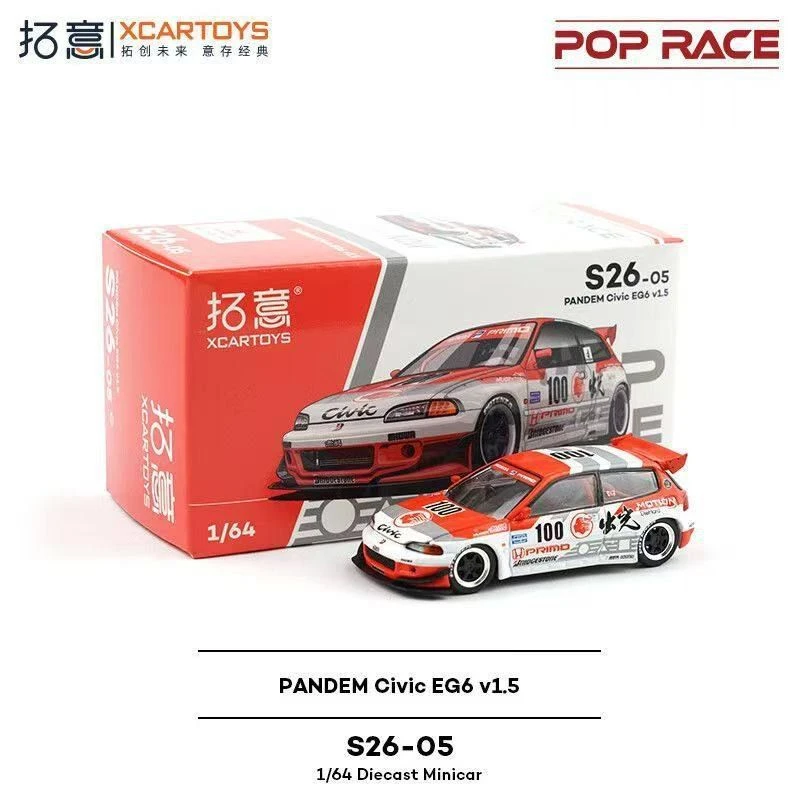 拓意1：64思域EG6火箭兔出光石油涂装经典收藏合金车模型手办跑车