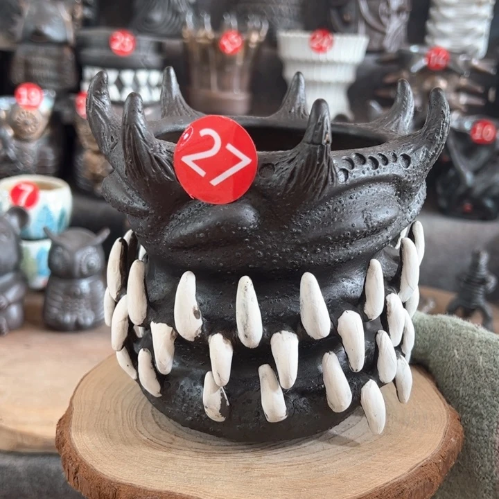 紫砂花盆微瑕，内口10外高14