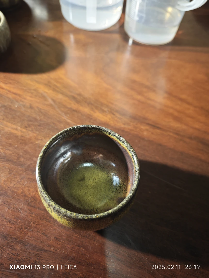 建水紫陶白泥柴烧杯