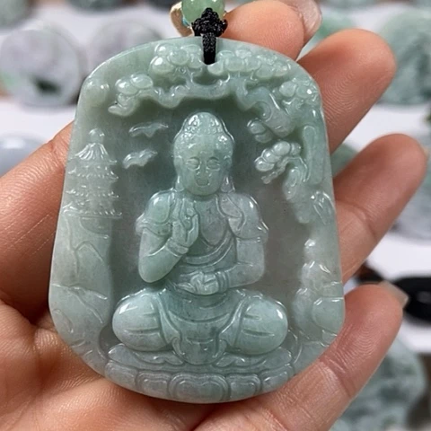 翡翠颈饰未镶嵌阿尼陀佛