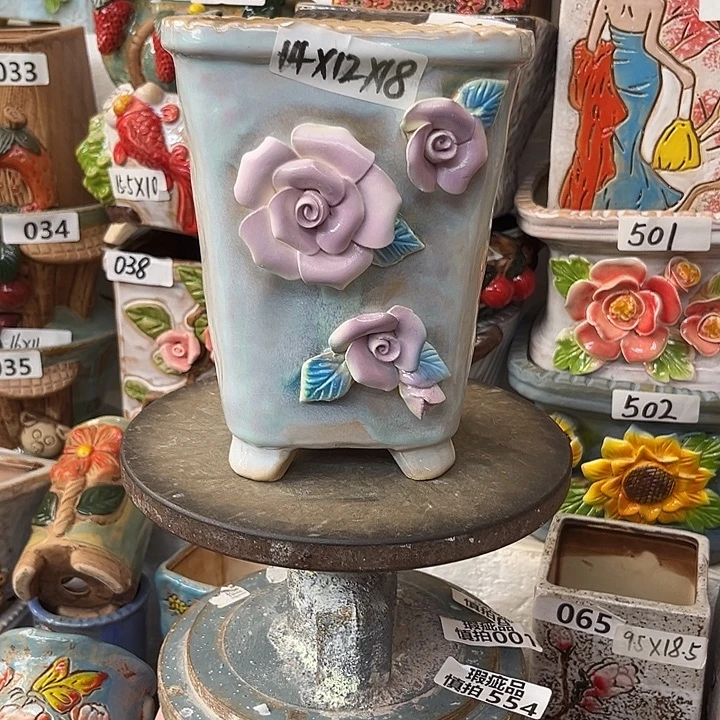 粗陶材质多肉花盆
