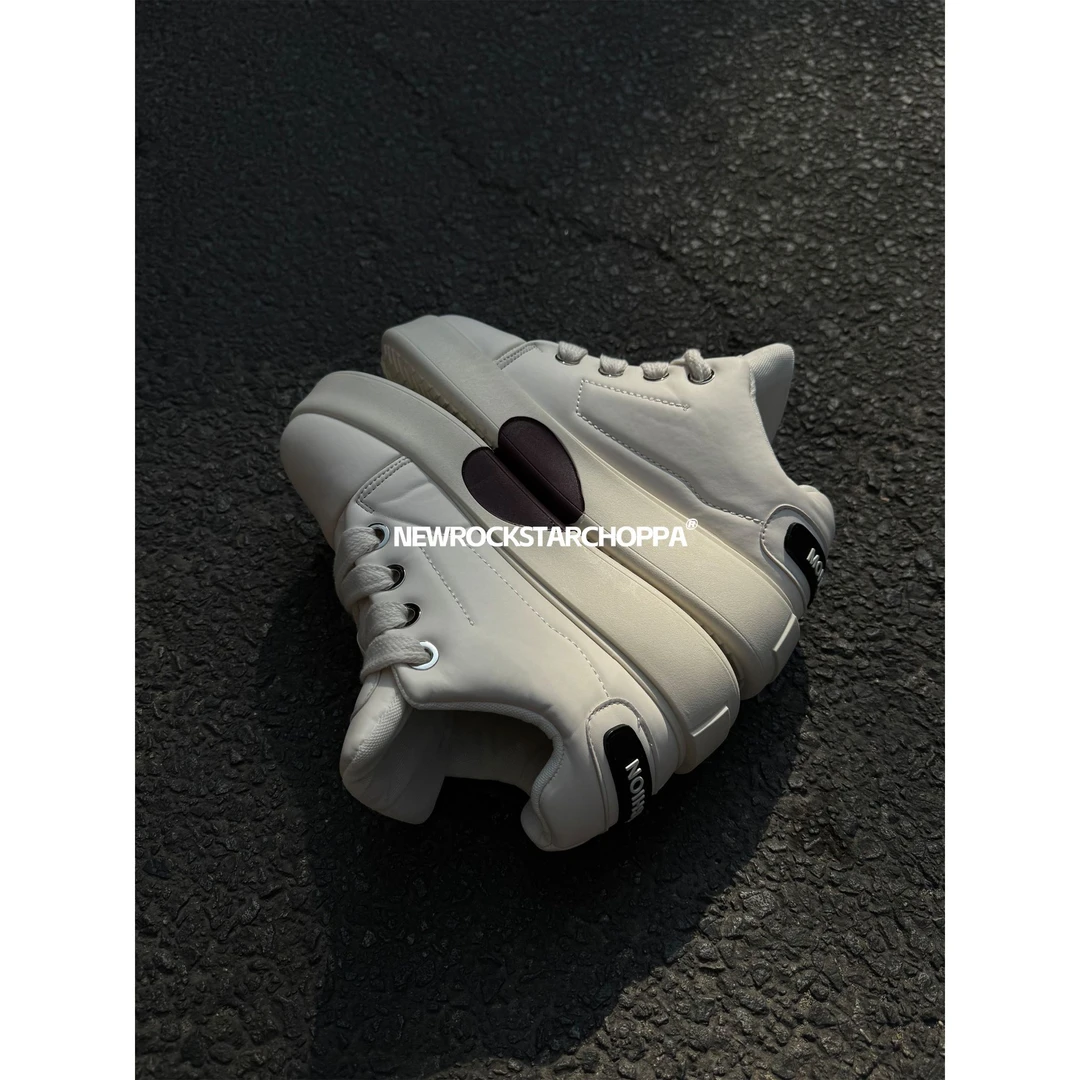 NewRockStarChoppa春夏新款爱心面包鞋 百搭休闲增高厚底潮流板鞋