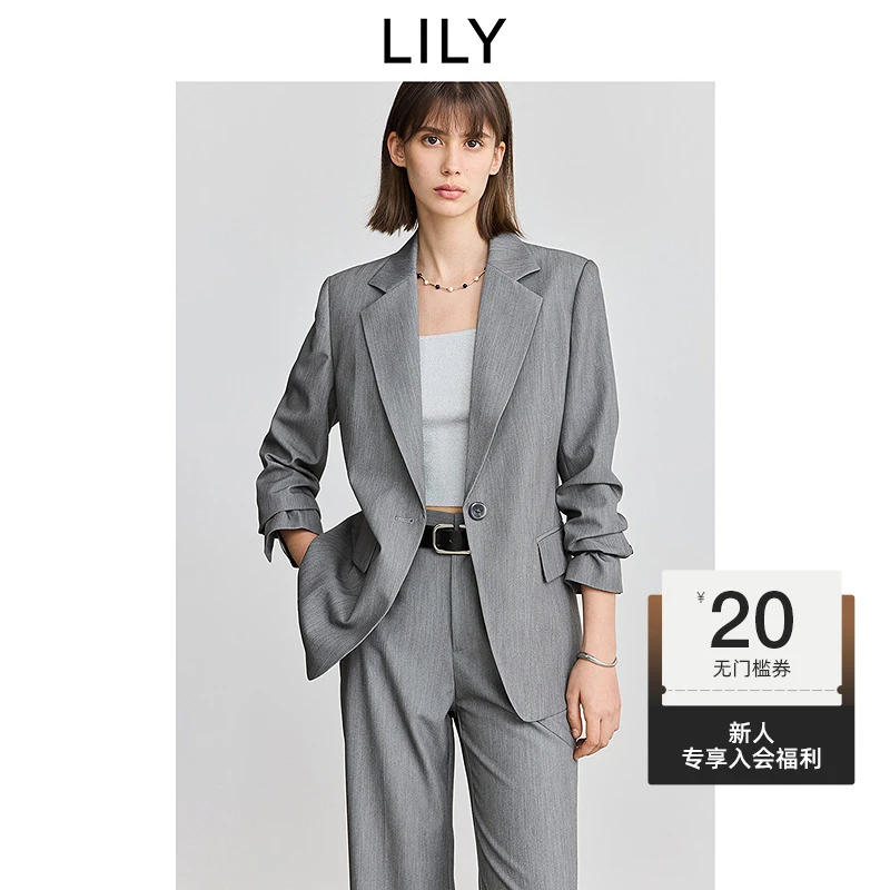【套装】LILY2025新款女装格雷系休闲高级感西装套装2930&5939