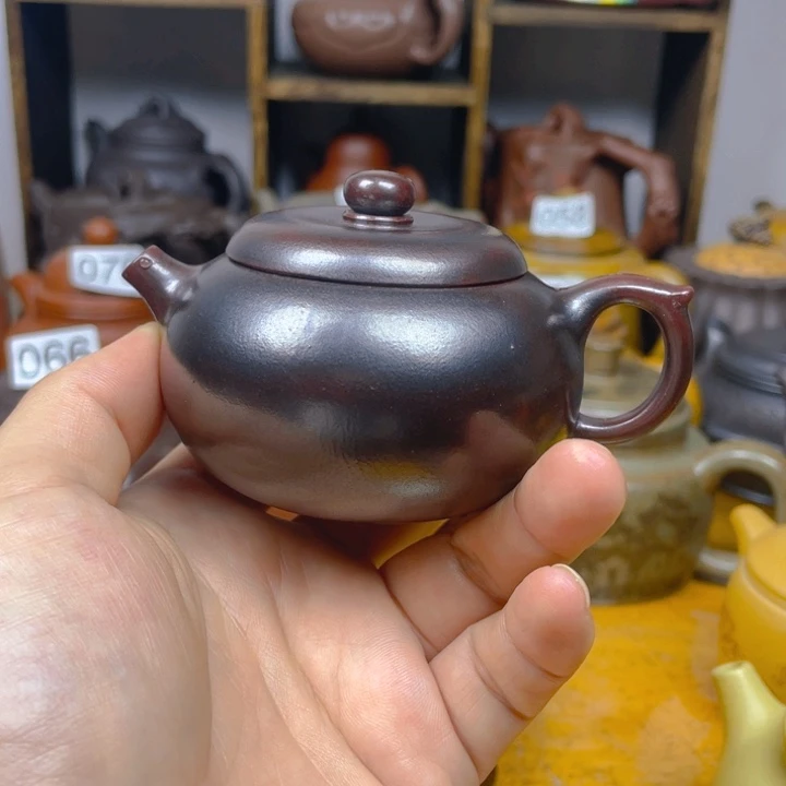 茶壶紫砂紫砂壶铁血红砂小苹果100cc