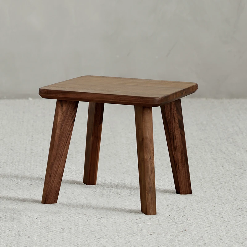 致典北美黑胡桃木家具钻石坐凳方凳家用板凳客厅备用凳