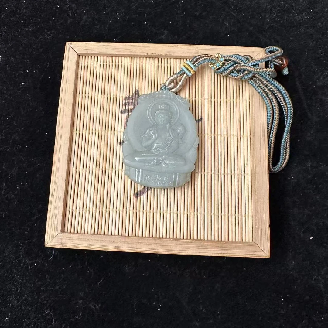 和田玉大势至菩萨吊坠0660