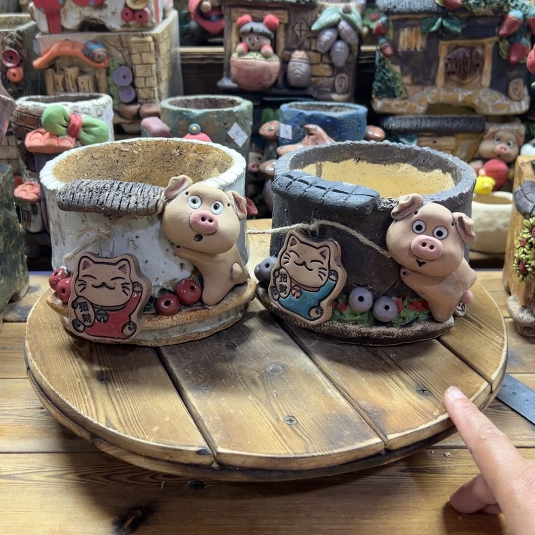 张***姐嘻哈微瑕多肉花盆