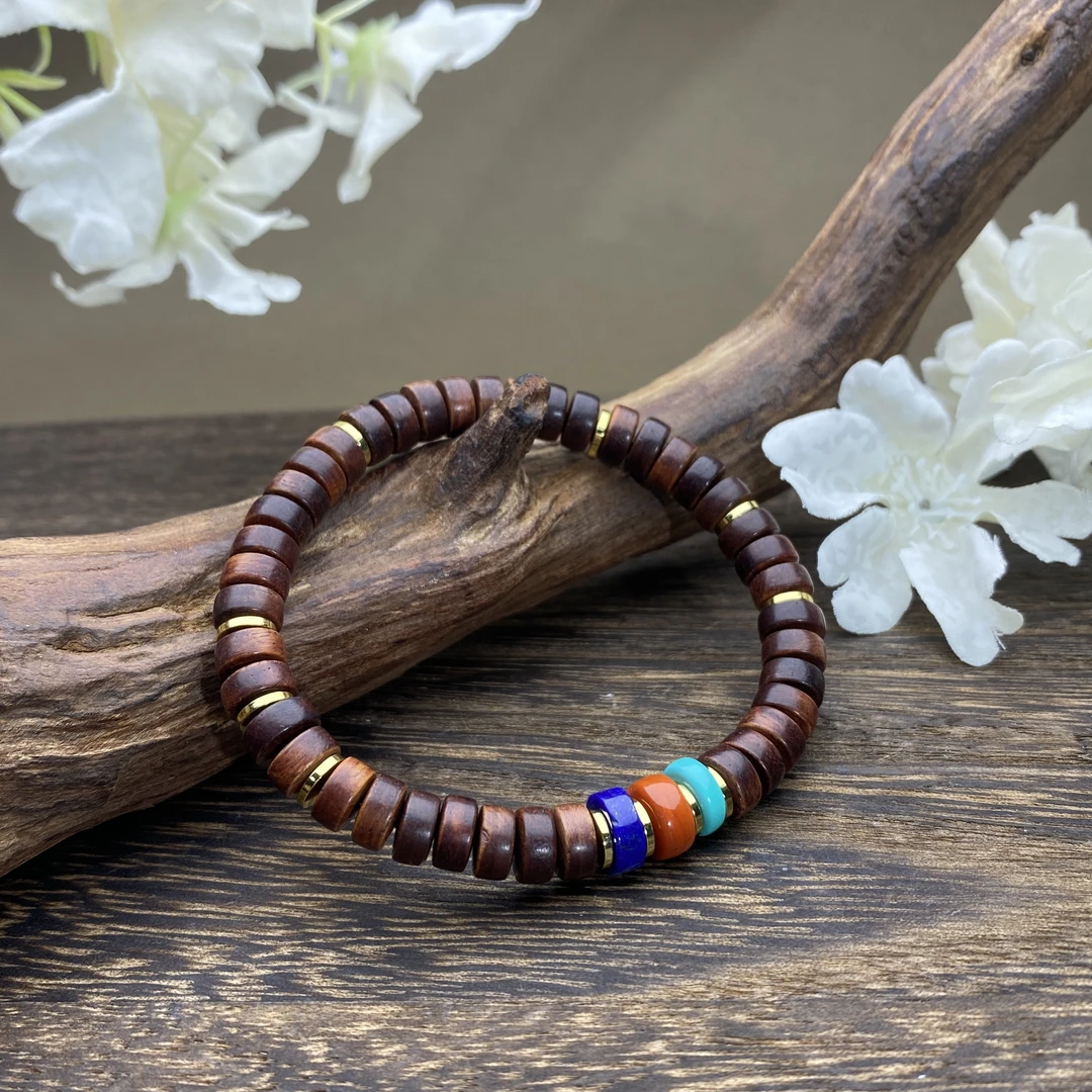 【小北好物】黄花梨DIY单圈手串1-17QH78X176【多样性发一件】约7*3mm