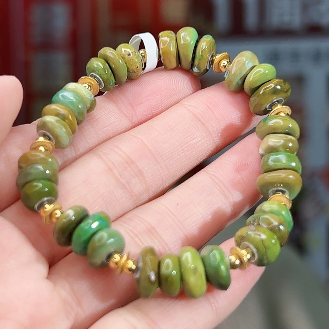 绿松石18K金镶嵌珠宝奇石