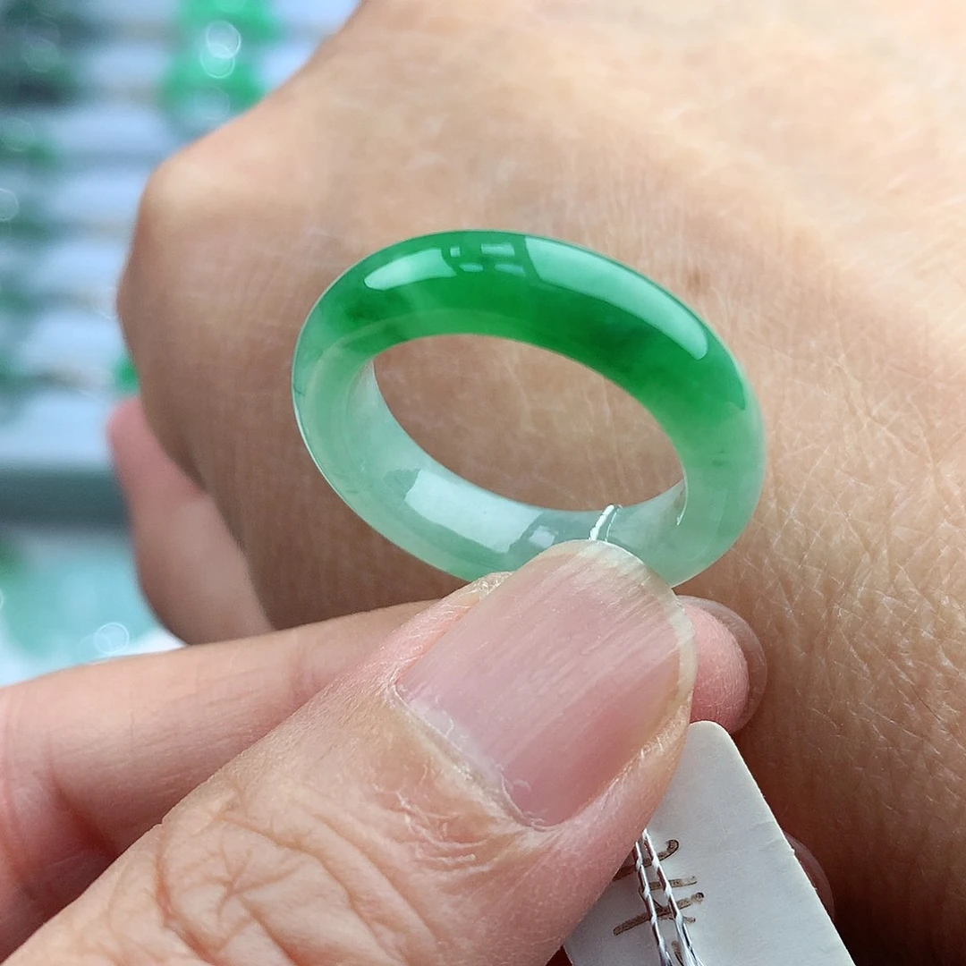 未镶嵌戒指翡翠14-15号