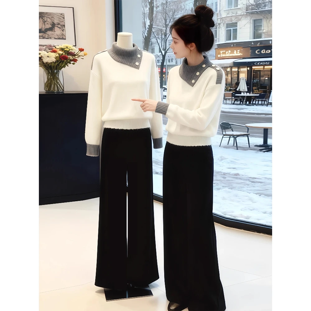 秋冬减龄一整套2025超火小香风独特漂亮韩系新款时尚洋气百搭女装