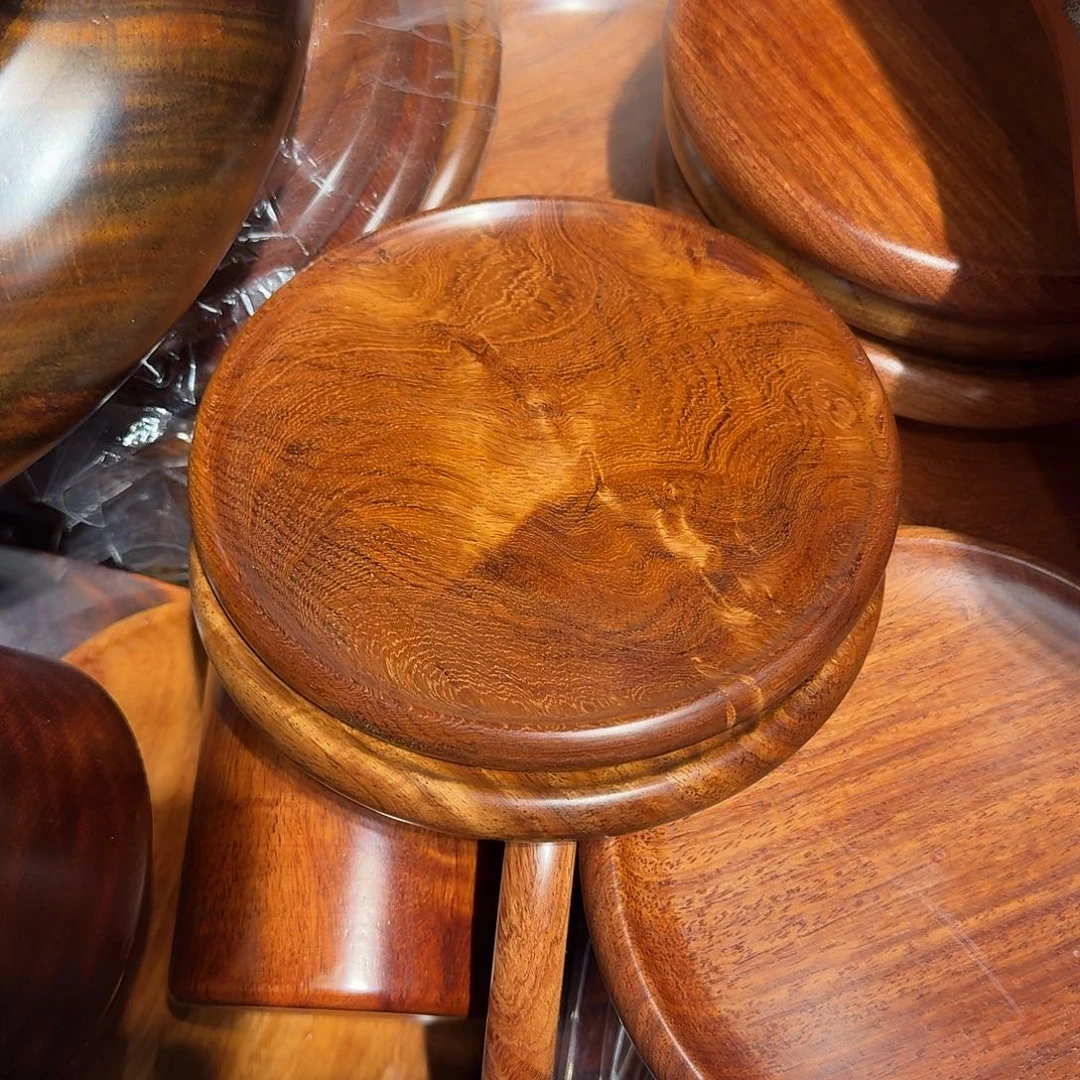 大果紫檀（缅甸花梨）杯垫14公分