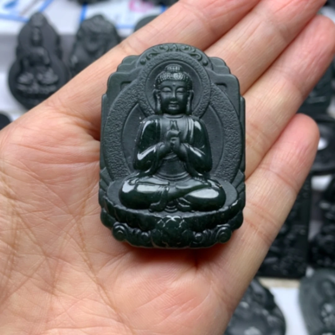 【闪购商品】颈饰未镶嵌和田玉双面雕刻