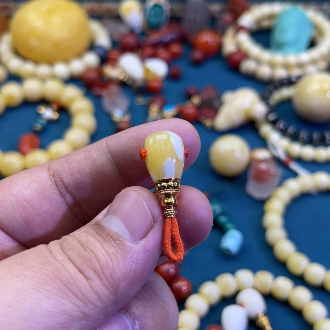 琥珀18K金镶嵌珠宝奇石69俄料