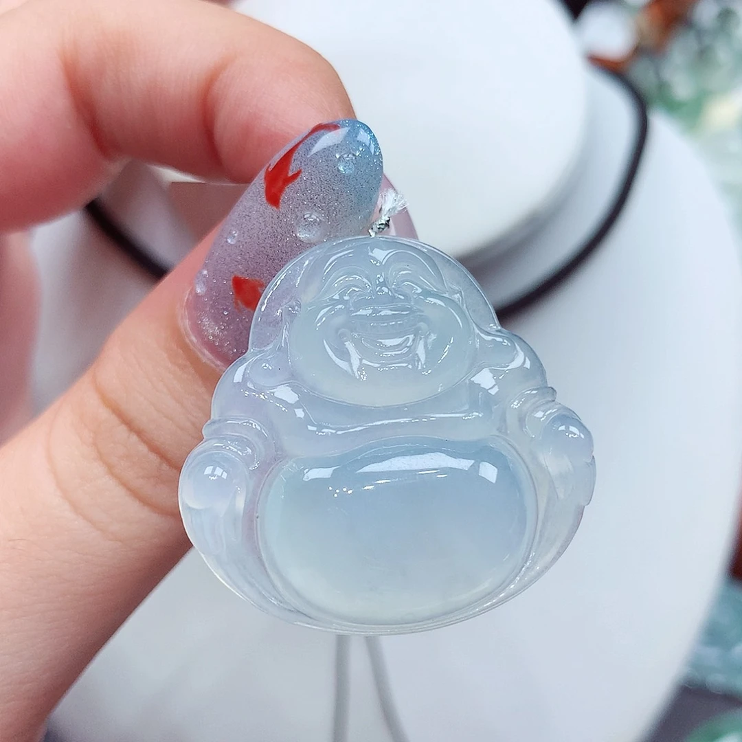 翡翠未镶嵌颈饰翡翠42，29.6/31.3/5.9