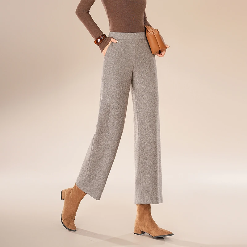 ECACA休闲裤子时尚打底针织舒适灰色街头 eh0sw629-tp