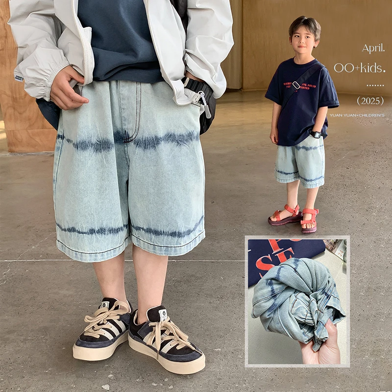 在仓【清新牛】源源家童装男童夏款牛仔裤儿童短裤2025五分裤夏4