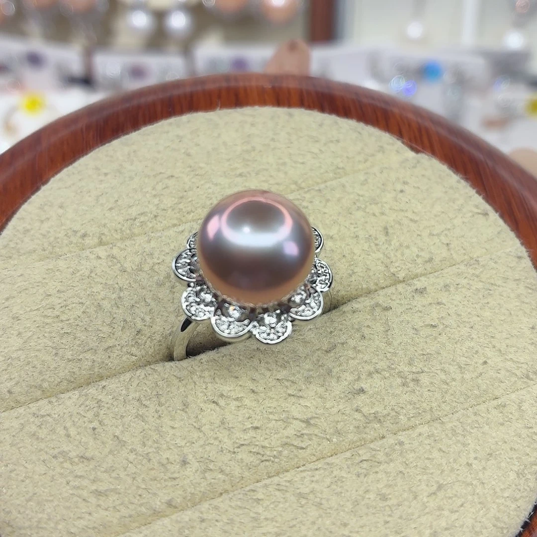 淡水珍珠戒指合金