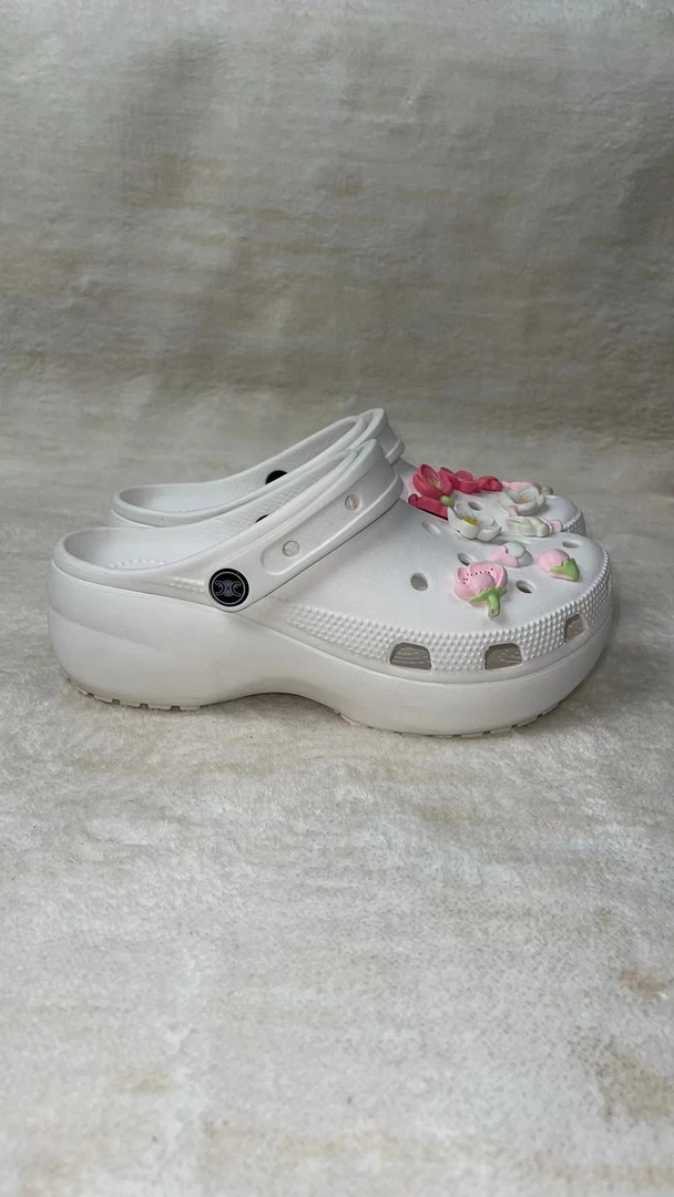 洞洞鞋鞋花按主播说的拍