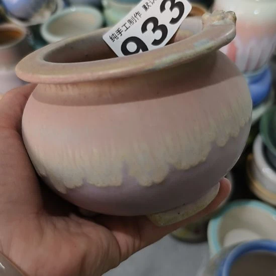 景德镇手工高温陶瓷：内7.5口高10微瑕