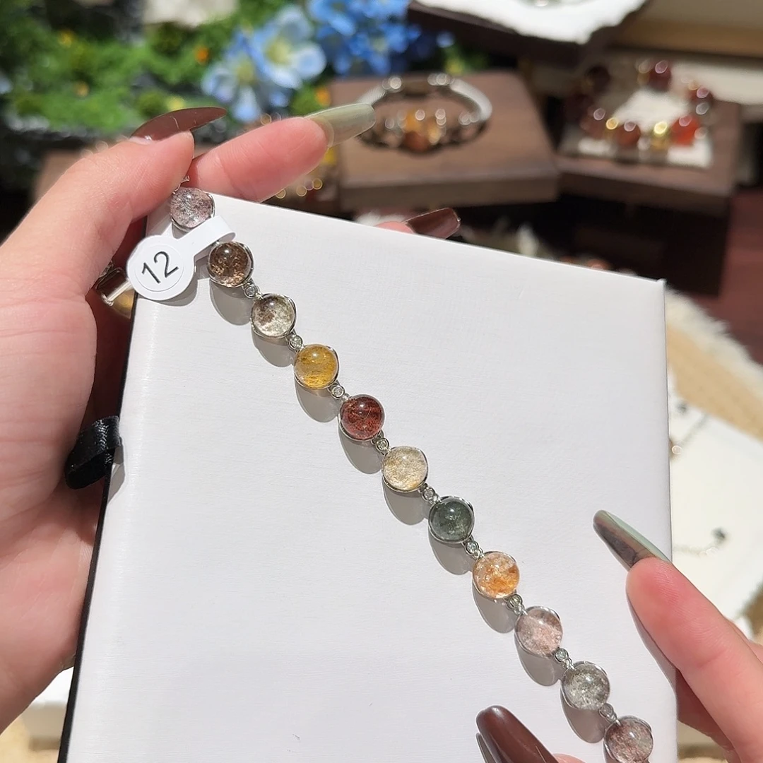 手链水晶银S925镶嵌幽灵手链