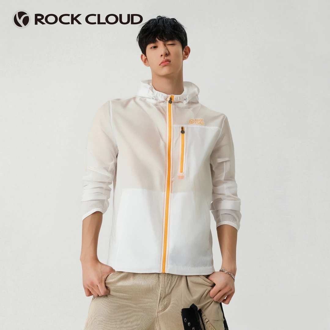 岩云新款夏季运动户外防晒透气防风男款轻量带帽皮肤衣