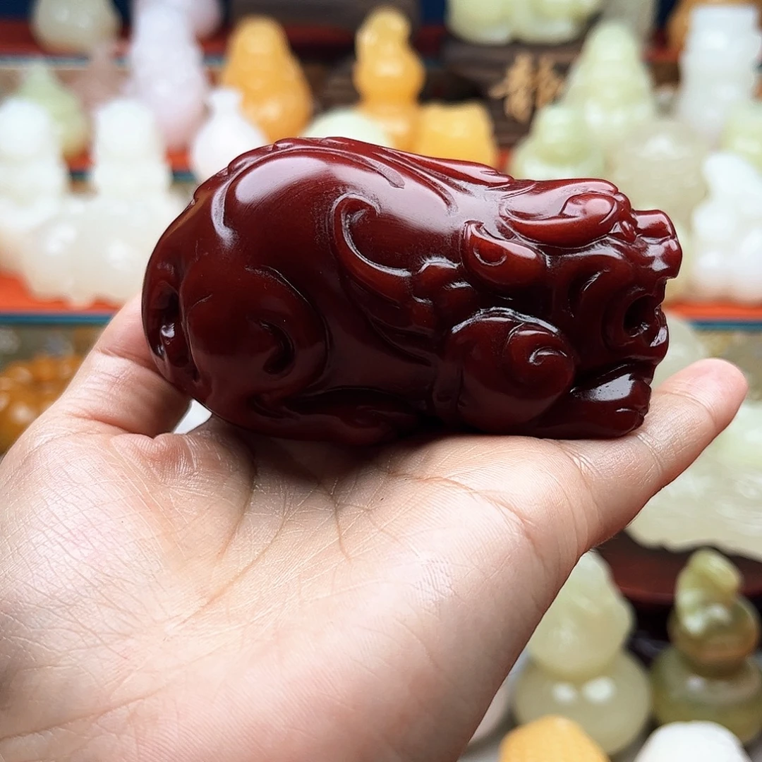 薄***丶石材貔貅手吧摆件