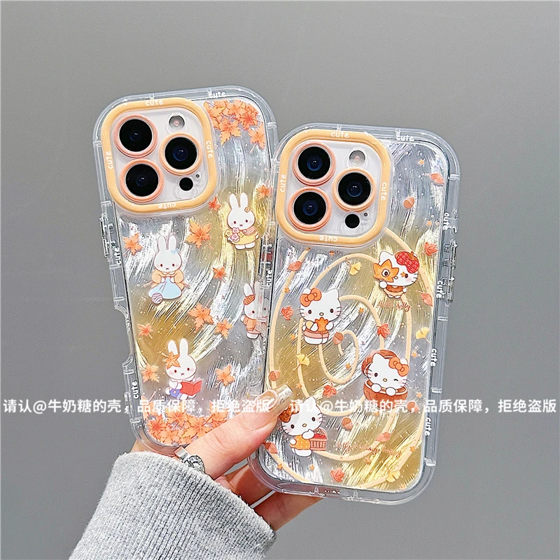 羽纱奶油壳适用苹果17/iPhone/华为荣耀/OPPO/VIVO/小米/手机壳潮