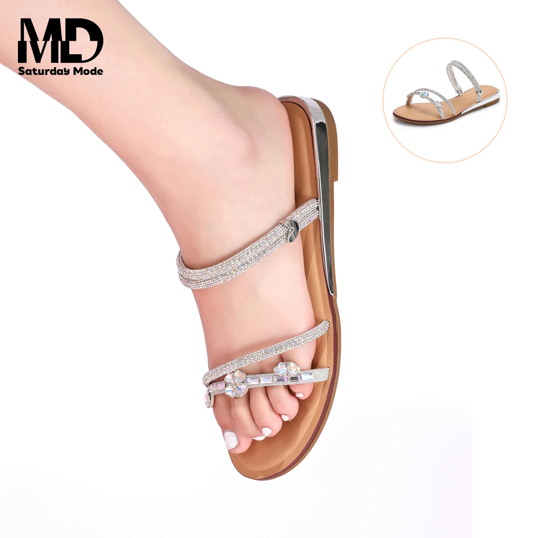 SATURDAYMODE仙女风一字带凉拖夏新款拖鞋MDD2115D01