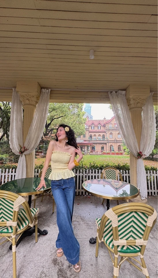 MIRROR 【涛姐精选】深蓝色口袋牛仔直筒裤