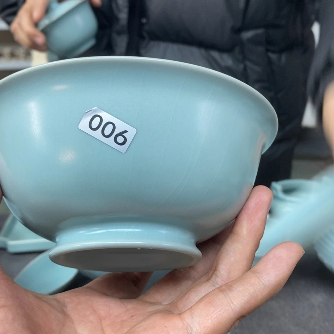 摆件李****蛙抱朴汝瓷仿古微瑕